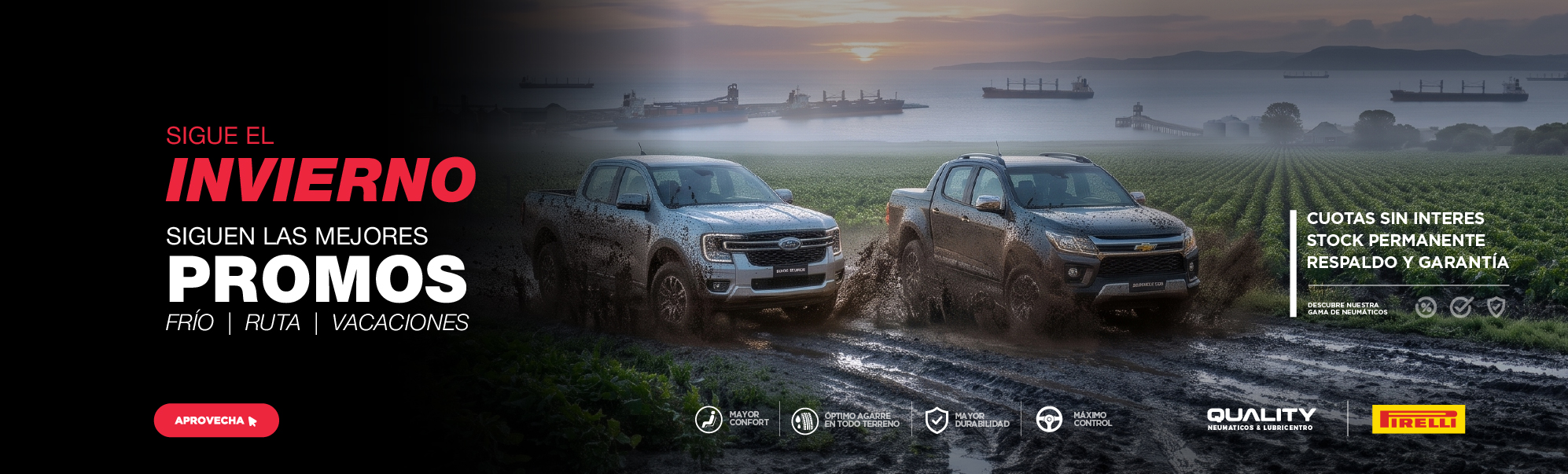 Promociones de invierno en Quality Neumáticos con neumáticos para SUV, 4x4 y uso todo terreno
